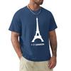 I Love London Eiffel Tower Funny Design T Shirt Harajuku Short Sleeve T-shirt 100% Cotton Graphics Tshirt Tops