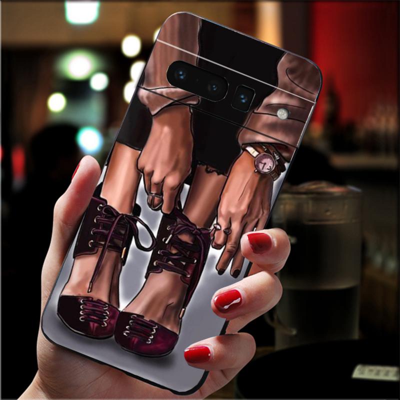 

Phone Case For Google Pixel 10 9 Pro XL 9A 8 7 6 Pro Pixel 8A 7A 6A Pixel 8 7 6 5 Princess Girl High Heel Shoes Google Pixel 8a