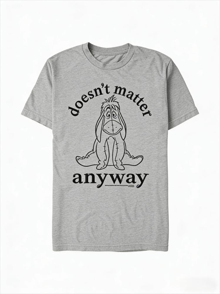 

2026 Winnie The Pooh Moody Eeyore Graphic Print High Quality Womens TShirt Easy Fashion Large Size Short Sleeve S