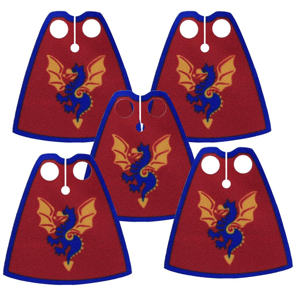 MOC Officer Cape Building Blocks Kit Medieval Lion Knights Figures Accessories Shawl Imitation Fur Cloak Bricks Toys Boys Gift