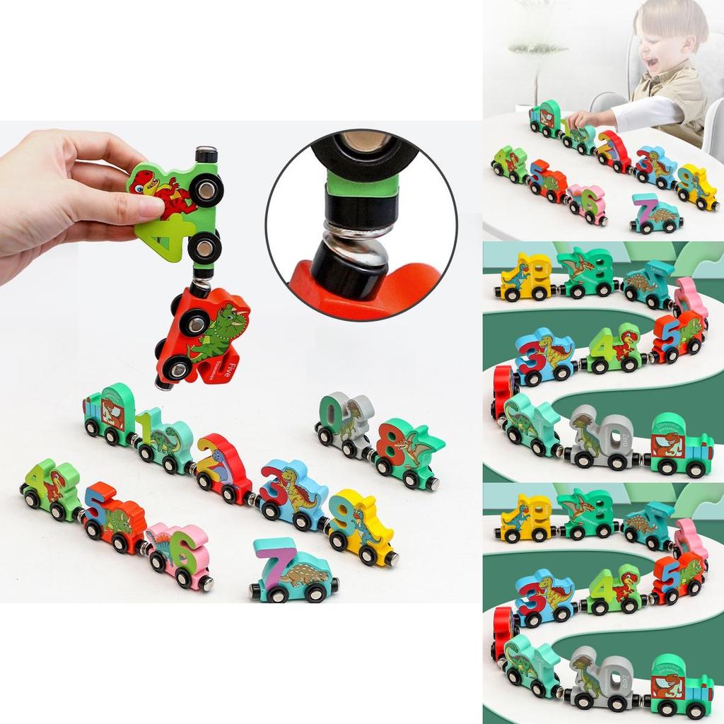 Magnetische Dinosaurier Zahlenzug Spielzeug für Kinder Lernen und Kognitive Entwicklung