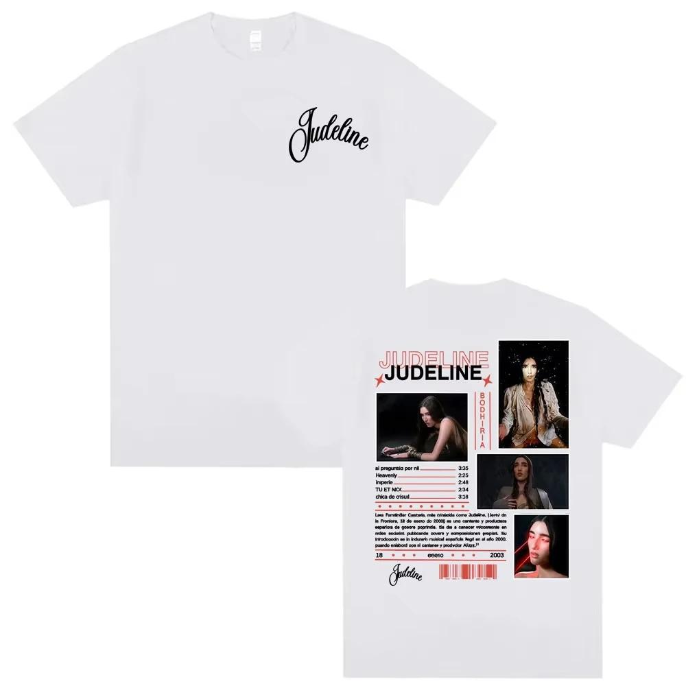 Judeline Bodhiria Album 2026 Tour Cover Tshirt Unisex Women Clothing Harajuku High Street Tshirts Pure Cotton Short Sleeve Tshirt