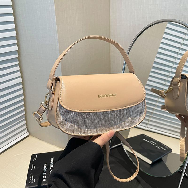 Women's Faux Leather Handbag Versatile Fashion Shoulder Casual Commuting Bags Girl Brand Designer Saddle Handbag KTB