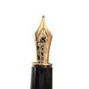 Great MONTBLANC fountain pen Meisterstck Classic white star Black gold 14K mens Used