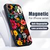 Colorful Flowers Pattern Case For iPhone 17 Pro Max iPhone 16 15 14 13 Pro Max Magnetic For Magsafe Hybrid TPU+PC Matte Cover