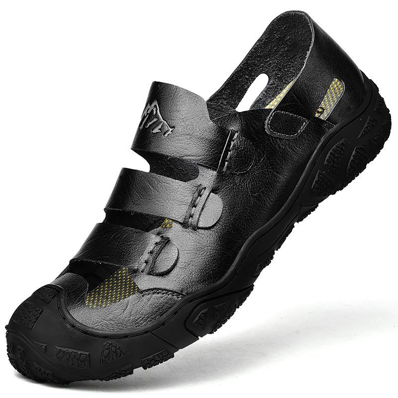 

Американские оригинальные товары для ухода за кожей, летние сандалии, мужские пляжные туфли с полыми отверстиями 38 чёрный