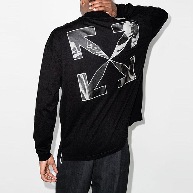 OFF-WHITE Caravag Arrow Over Mockneck Black/White Men Streetwear OMAB032C99JER0011001