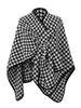Winter Scarf Women Layers Poncho Elegant Black White Houndstooth Wraps Shawl Scarve Capa Para Mujer Pashmina Cloak High Quality