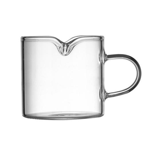 Tazza per Latte Yousheng Antiscivolo Anti-crepa con Scala con Manico in Legno Beccuccio Misurino per Casa