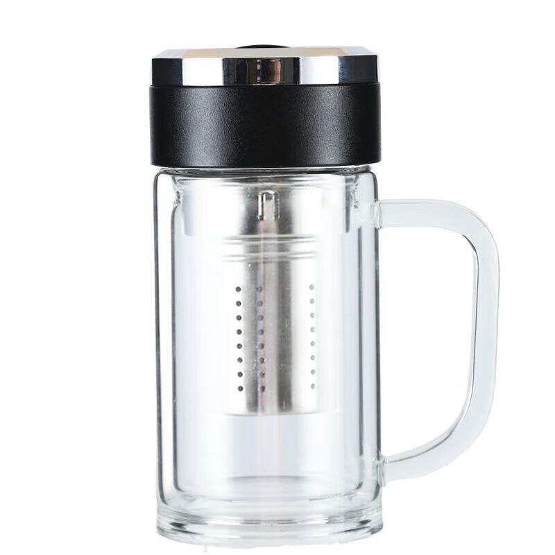 Zeyu Double-Layer Glass Mug with Handle