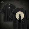 Samurai Shirt, Ronin Moon Graphic Tee, Vintage Washed Comfort Colors 1717