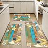 1Pcs Summer Ocean  Pattern Floor Mat Modern Kitchen Polyester Rug Non-Slip Colorful Indoor Carpet, For Home Bathroom Bedroom Living Room Decor