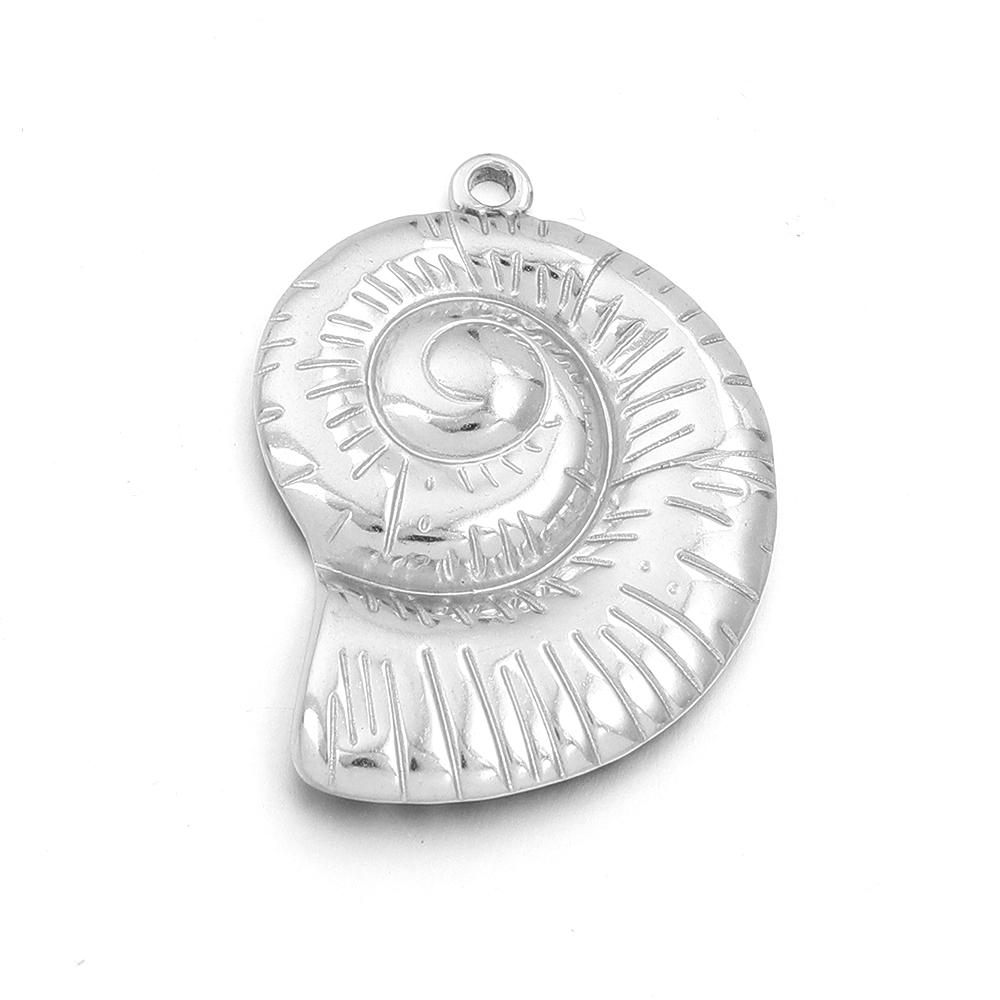 4pcs/lot Stainless Steel Marine Animal Pendant Starfish Conch Fishbone Shape Charms For DIY Necklace Earring Jewelry Accessories