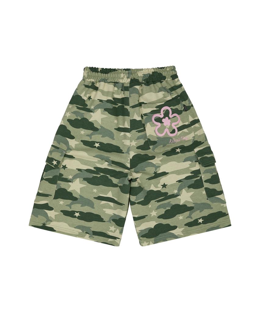WAIKEI Cargo Bermuda Sweatpants Camo
