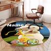 Custom Name In the Night Garden Printed Round Rug Carpet Chair Rug Area Rug Entryway Doormats,for Office Chair Living Room Bedroom Kitchen Room.