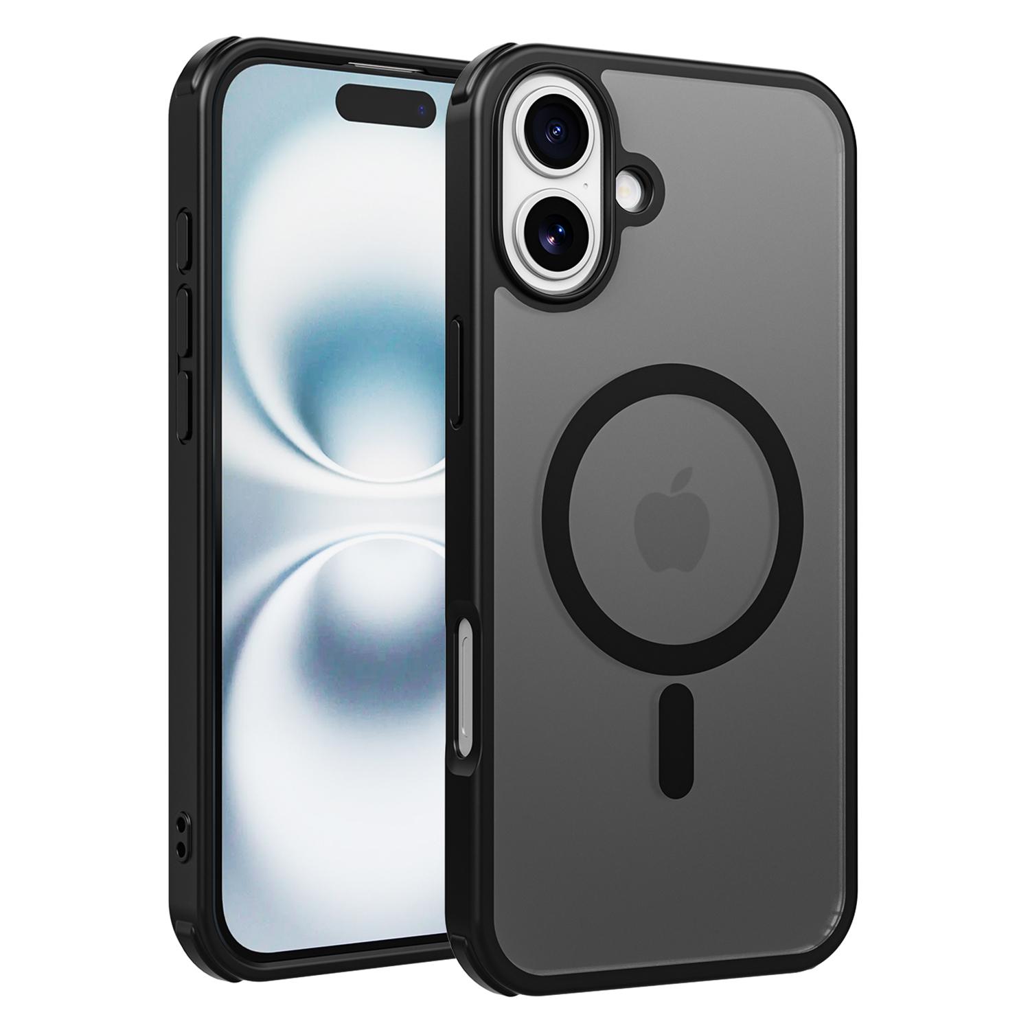 For iPhone 16 Magnetic Case Compatible with MagSafe TPU+PC Phone Cover F