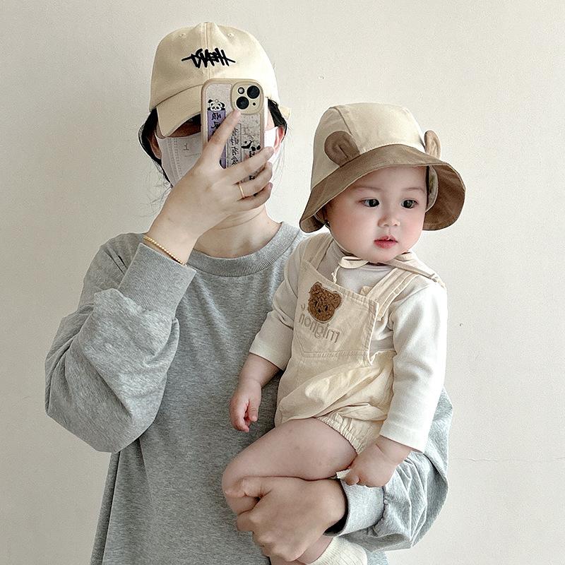 Cute Cartoon Baby Hat Spring and Autumn Thin Sun Protection Door Tire Hat Men and Women Baby Brim Bag Head Court Hat