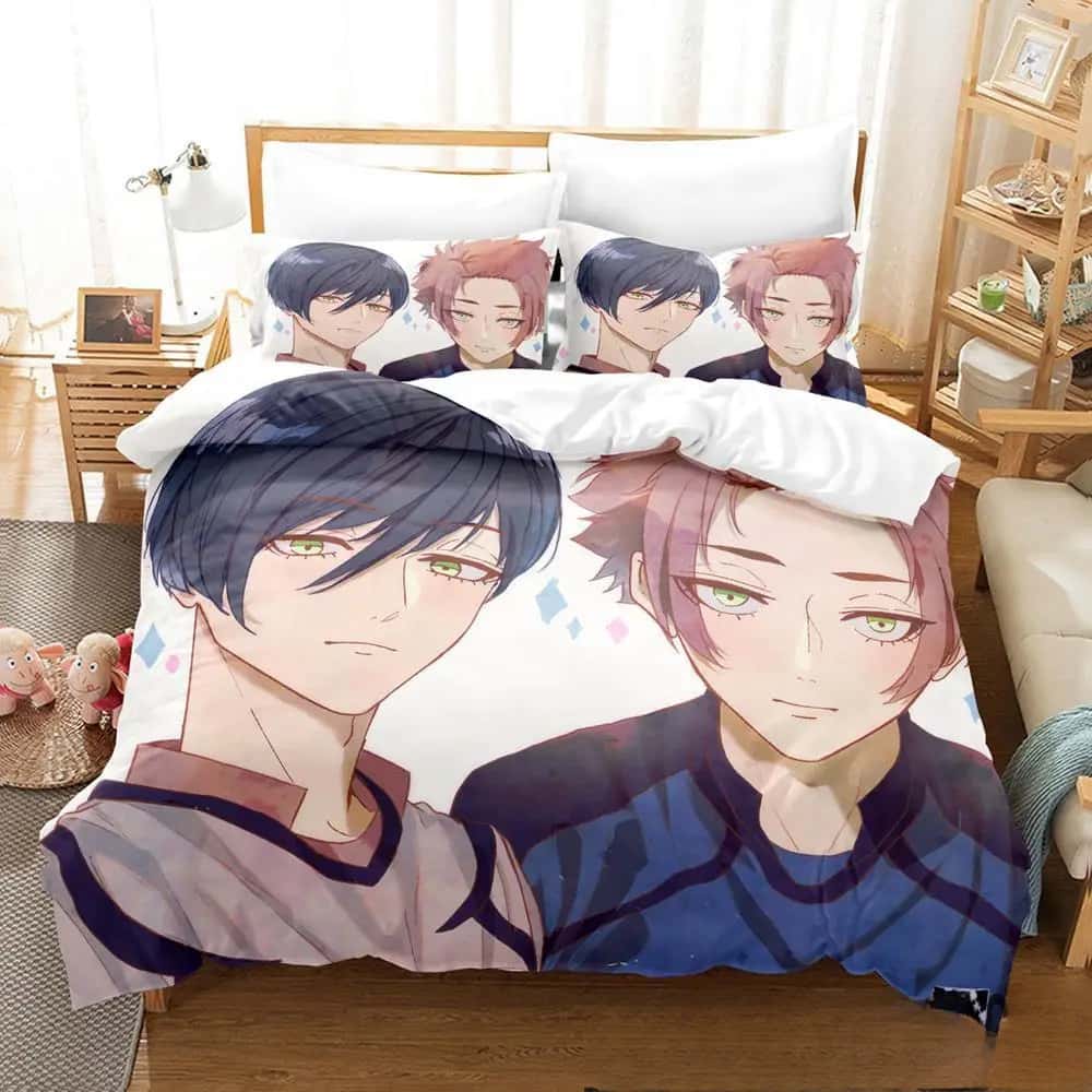 Mode 3D Druck Anime Blue Lock Bettwäsche Set Jungen Mädchen Twin Queen King Size Bettbezug Kissenbezug Bett Jungen Erwachsene Heimtextilien