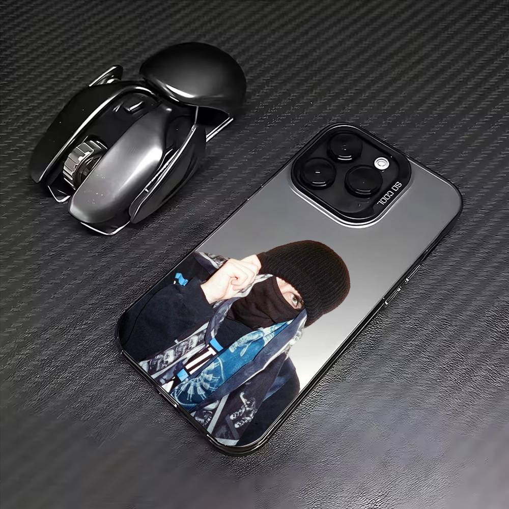 Masked Rapper E-EsDeeKid   Phone Case For iPhone17,16,15,14,13,12,11 Plus,Pro Max Colored Silver Plated Inside Cover