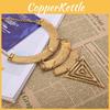 Creative Fashionable And Multi Layer Geometric Shape Women Metal Necklace