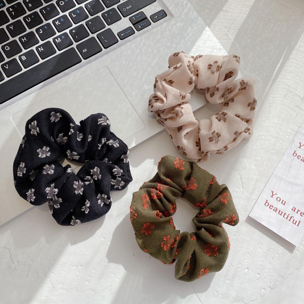 Velvet Wool Designer Scrunchy Hair Ties Cotton Famous Brands Women's Elastic Hair Accessories Rubber Bands Set for Hair