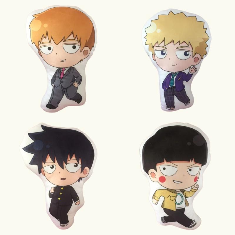 Anime Plush Pillow Featuring Mob Psycho 100's Reigen Arataka And Kageyama Shigeo