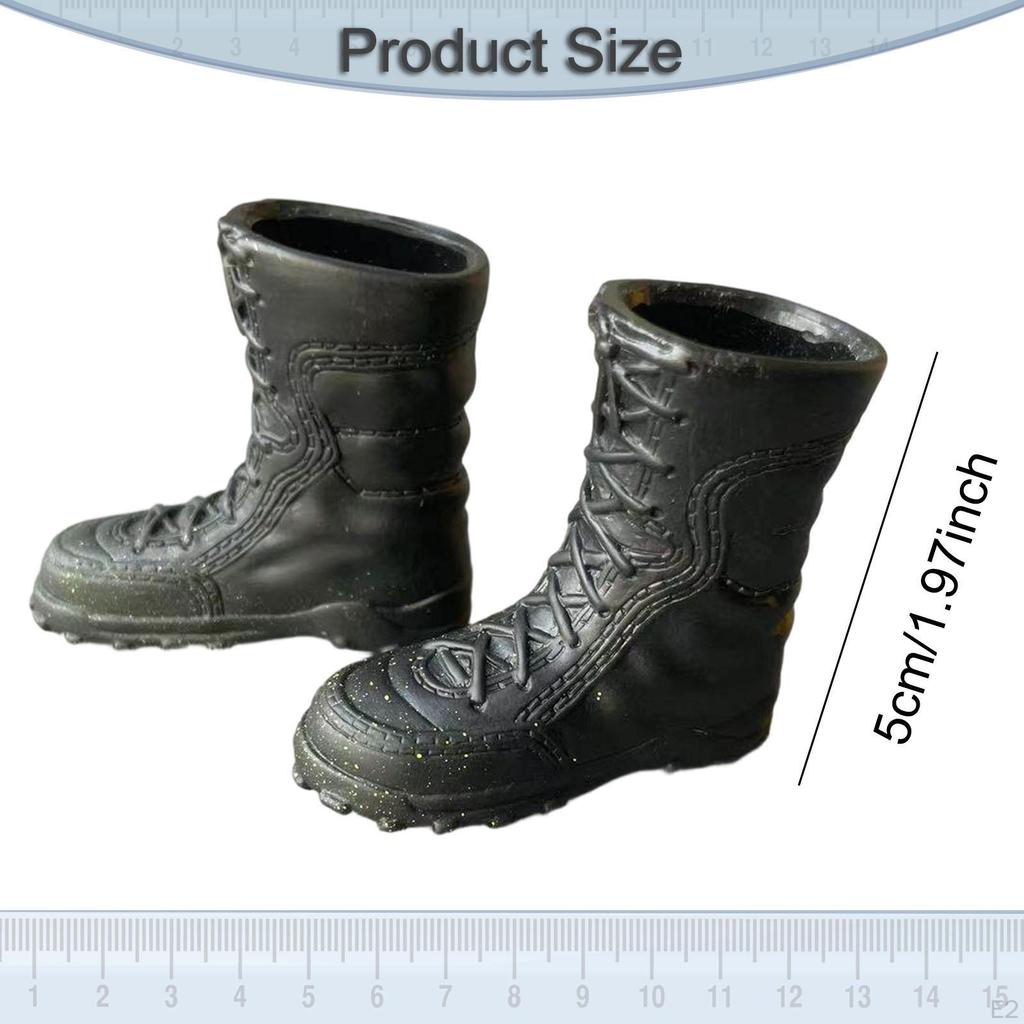 1:6 Scale Miniature Short Boot Low Heel Boots Casual Dolls Dress up Accessory Work for 12''