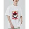 Crew Neck T Shirt Black Howdy Santa Cowboy Santa with Sunglasses and Hat Christmas Holiday Party Wear