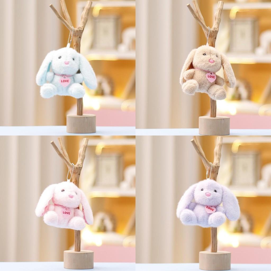 Rabbit Cute Keychain Cartoon Girl Backpack Decorative Pendant Plush Gift Doll