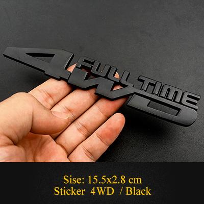 1pcs 4WD Metal 3D Chrome Car Stickers Badge Decal Car Styling Full Time 4wd Sticker for Mitsubishi Mazda TOYOTA Cadillac FORD
