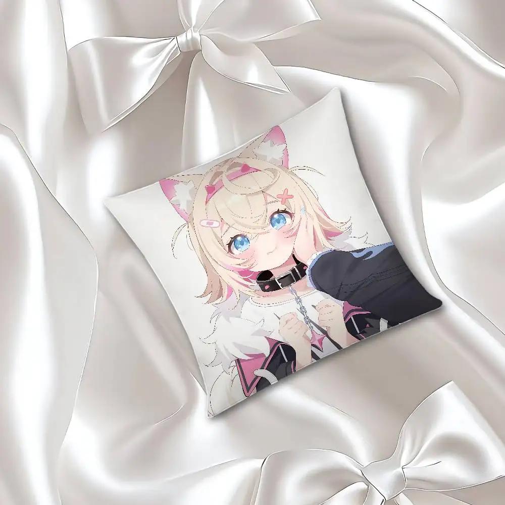 Fuwawa Mococo Hololive Vtuber Pillow Case Pillows For Cover Home Decor Items Living Room Decoration Cushion Covers