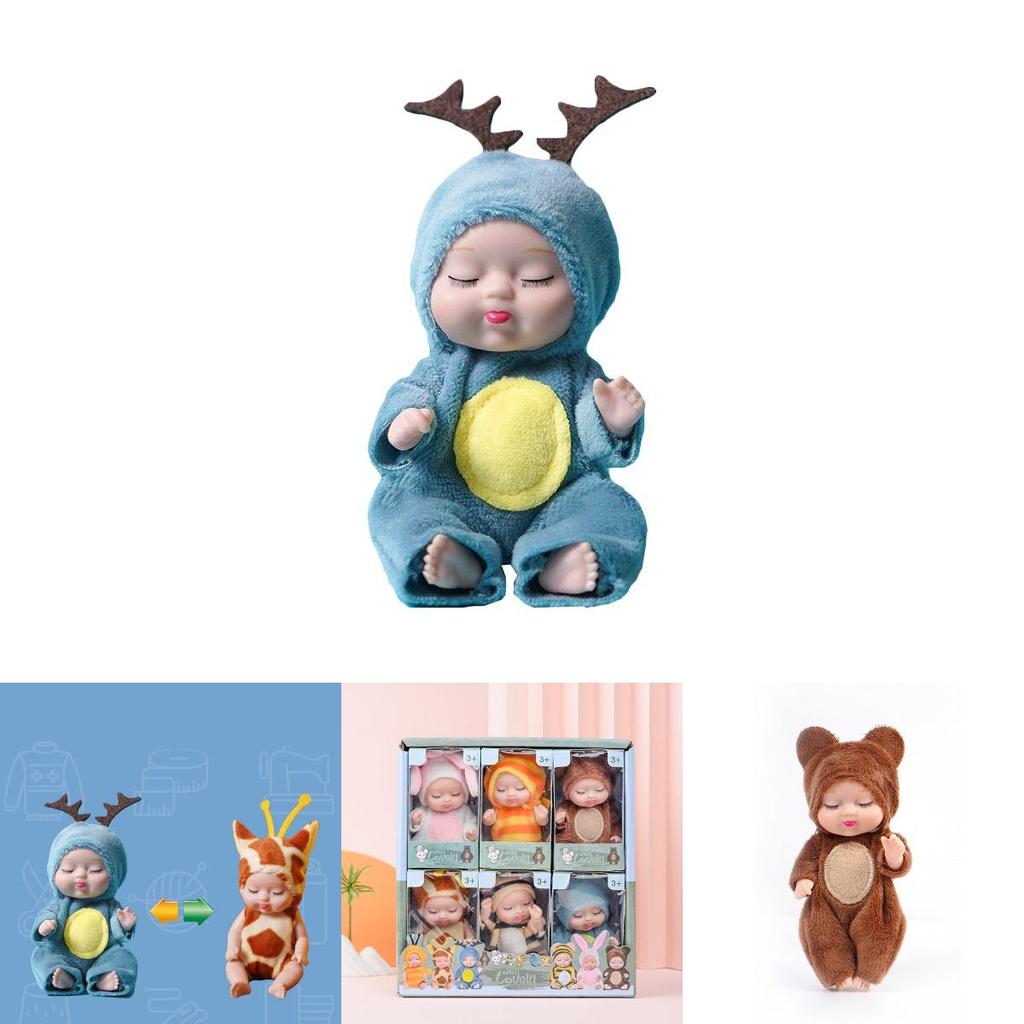 Crafted Lifelike Sleeping Newborn Baby Doll With Rotatable Limbs**