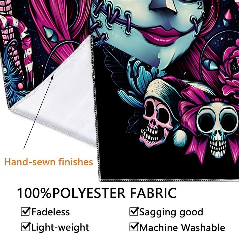 Jack Skellington'S Halloween Adventure Tapestry Fashion Print Wallmounted Background Cloth Atmospheric Background Cloth