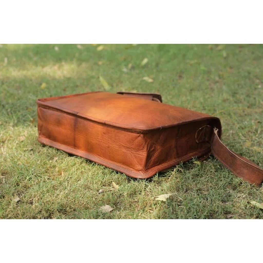 Bag Men Leather Vintage Messenger Satchel Shoulder Laptop Genuine