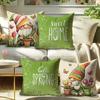 Nordic Dwarf Flower Pattern Home Decor Pillowcase Bedroom Living Room Sofa Decoration Polyester Cushion Cover with Zipper
