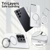 For Samsung Galaxy S24 Ultra Magnetic Case Rotating Ring Kickstand TPU + PC Back Cover