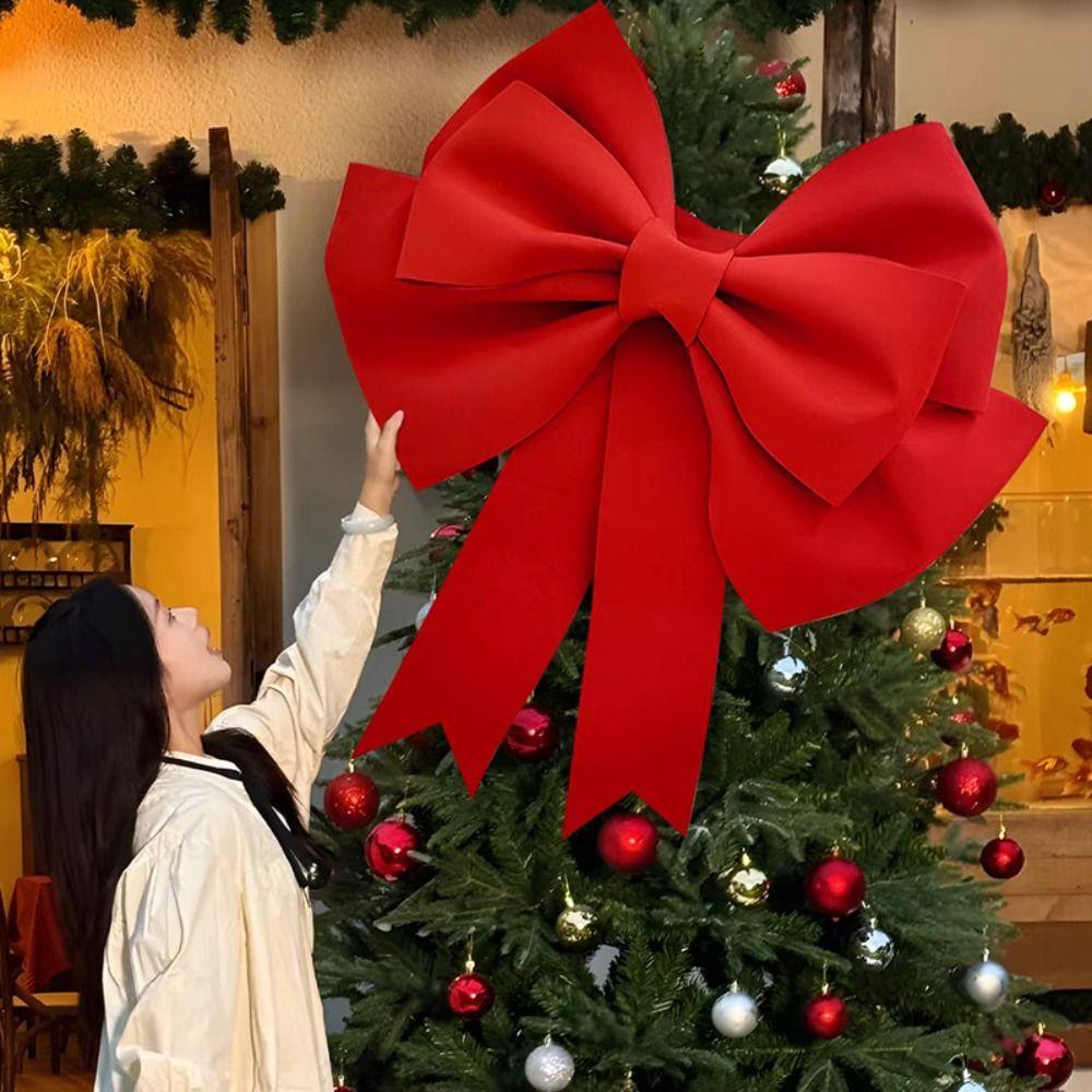 Eva Material Big Bow Diy Material Large Size Christmas Tree Decorations Spring Festival Style Reusable Front Door Decor