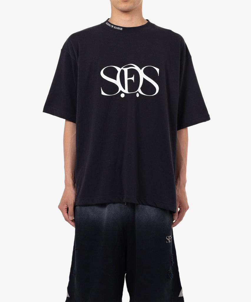 Saundeuobeuseonlaijeu Printed T-Shirt Navy