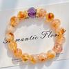10Mm Retro Natural Honey Milk Cover Citrine Amethyst Bracelet Basic Commuter Bracelet