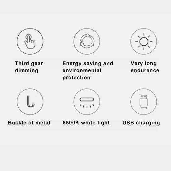 Multi-Functional Emergency LED Light Bulb with Hook Super Bright Dimmable USB Rechargeable Waterproof Outdoor Camping Light