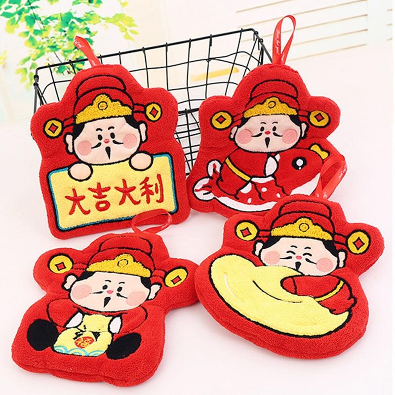 2026 Spring New Year Hand Towel  Cartoon Washing Towels for Bathroom Kitchen  Horse Year Spring Festival Decoration