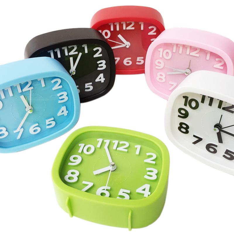 Three-dimensional Digital Silent Alarm Clock Creative Children's Student Bedside Bedroom Desktop Clock Clock