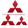 Compatible Front and Rear Logo Stickers for Mitsubishi Lancer Models: EX, Fortis, and Sportback