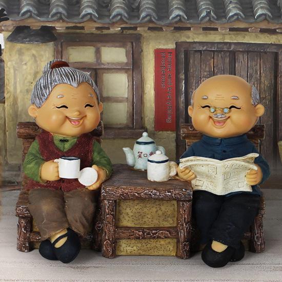 "Decor creativ pentru casă cuplu japonez în vârstă pentru nunți și cadouri - Model 935-1"