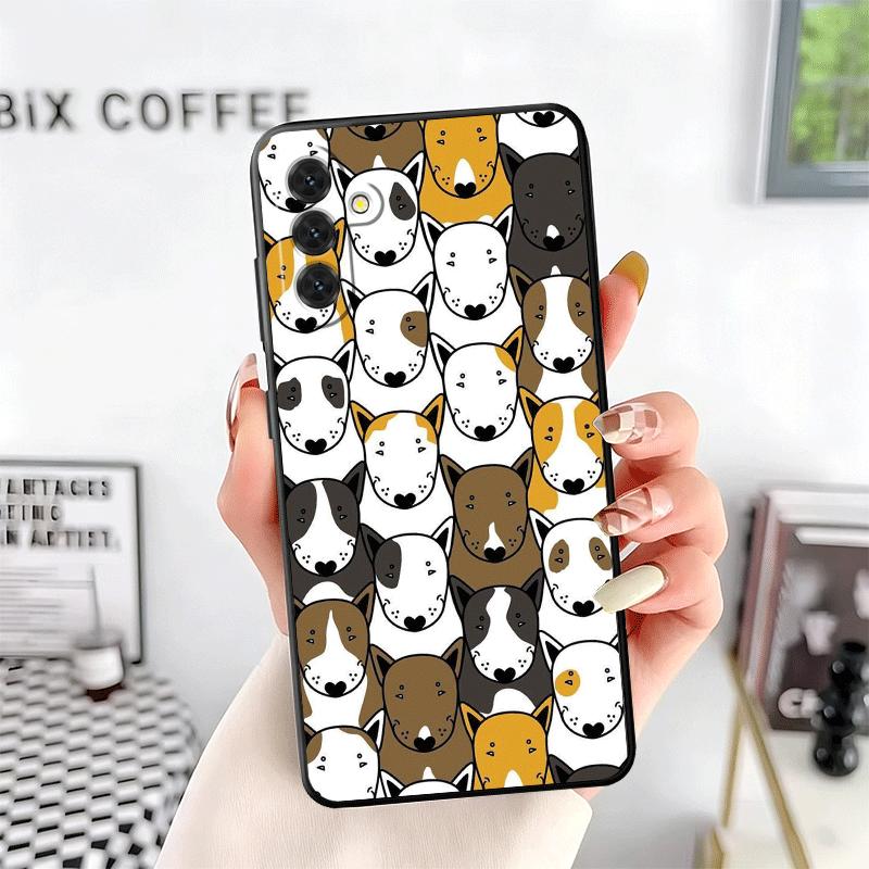 Bull Terrier Dog Cute Puppies Soft Phone Case for Samsung A17 A37 A57 A16 A26 A36 A56 A15 A25 A35 A55 A14 A24 A34 A54 A13 A23 A3