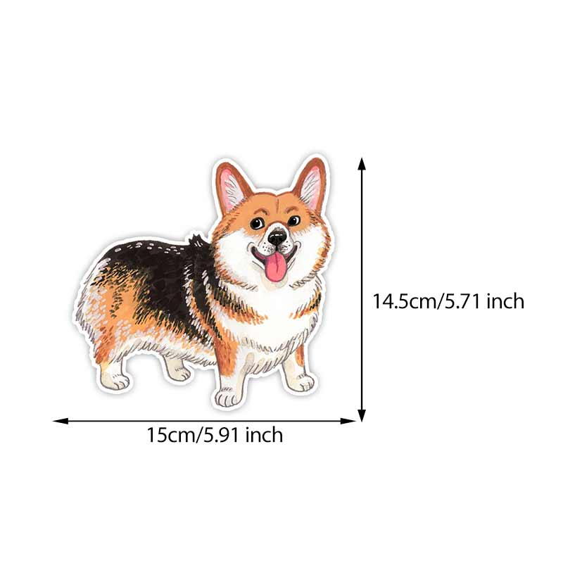 

Corgi Pet Dog Car Stickers Waterproof Vinyl Decals Auto Body Window Bumper Decor Motorcycle Helmet Stickers TM207 B-15cm Longest Side