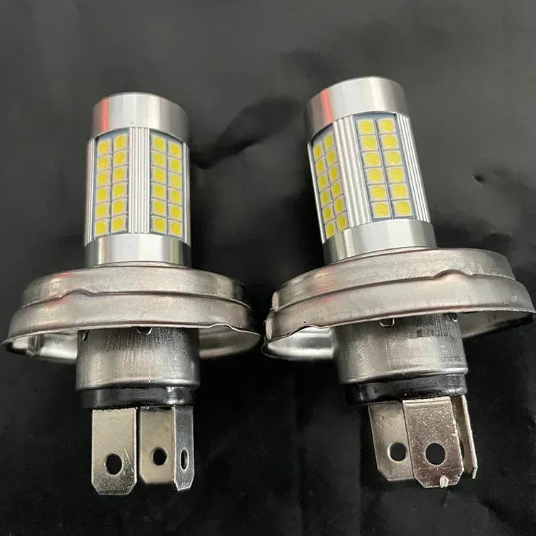 2pcs LED Motorcycle Headlight DC 6V 10-30V 12V 24V P45T R2 3030SMD Bulb 1000LM 6000K Car Tractor Light Scooter Motobike Headlamp DC 6V