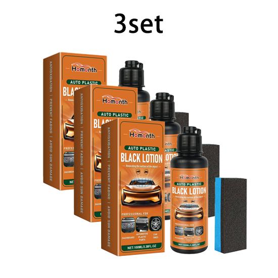 Homonth automotive plastic refurbishment agent interior accessories stains clean decontamination black bright care plastic refurbishment agent 1set