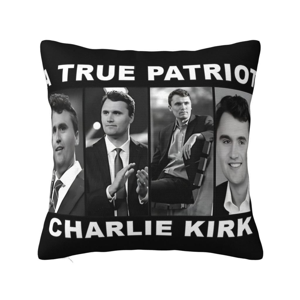 Decorative Pillowcase Charlie Kirk A True Patriot Merchandise Car Pillow Case Cover Zipper Multi Size