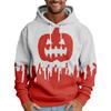 Halloween Blood-stained Print Men's Loose Hooded Sweatshirt
